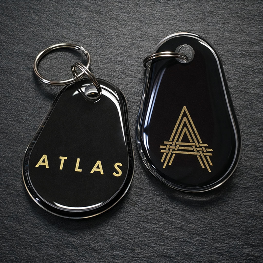 Crystal RFID key fob for staff and VIP access